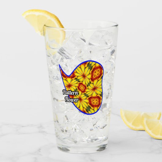 Muster der goldenen Blume Glas (Vorderseite Ice)