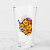 Muster der goldenen Blume Glas (Vorderseite)