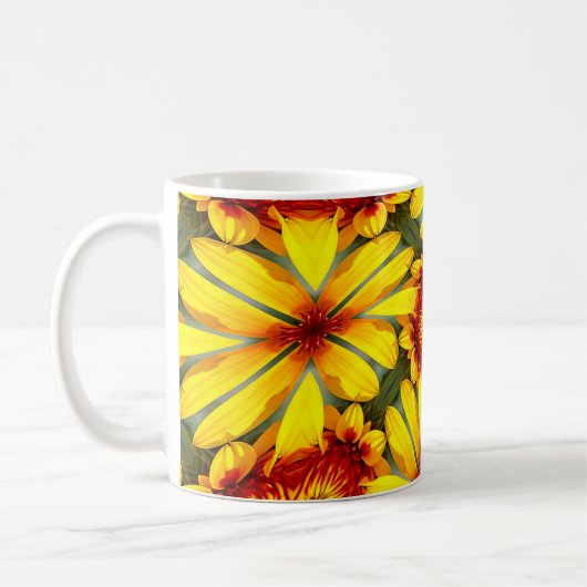 Muster der goldenen Blume Kaffeetasse (Links)