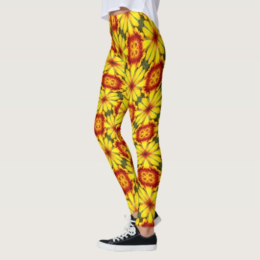 Muster der goldenen Blume Leggings (Links)