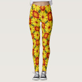 Muster der goldenen Blume Leggings (Vorderseite)