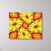 Muster der goldenen Blume Leinwanddruck (Vorderseite)