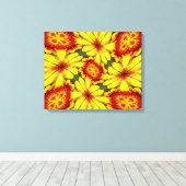 Muster der goldenen Blume Leinwanddruck (Insitu (Holzboden))