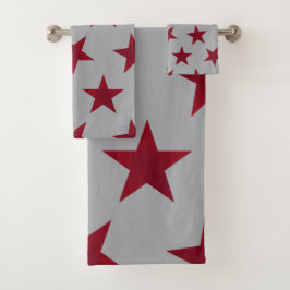 Muster der goldenen Sterne 11 Badhandtuch Set