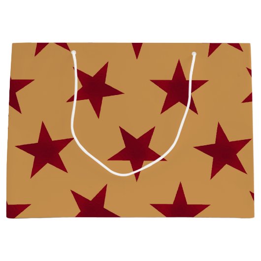 Muster der goldenen Sterne 13 Große Geschenktüte (Vorderseite)