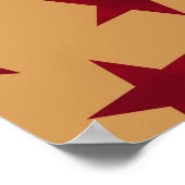 Muster der goldenen Sterne 13 Poster (Ecke)