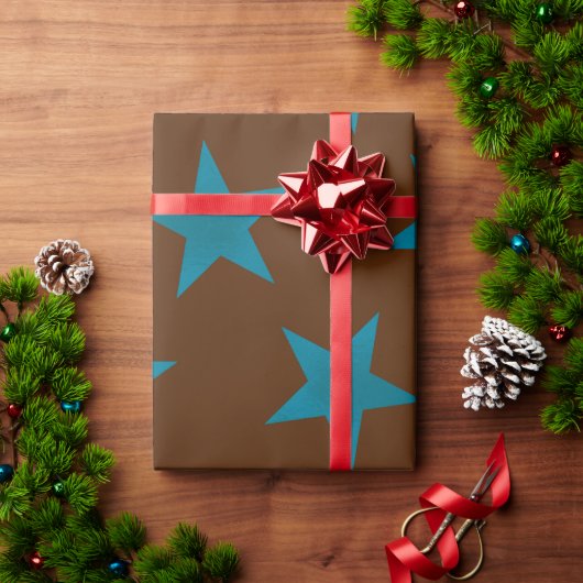 Muster der goldenen Sterne 16 Geschenkpapier (Feiertagsgeschenk)