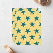 Muster der goldenen Sterne 18 Mitteilungskarte (Vorderseite/Rückseite Beispiel)