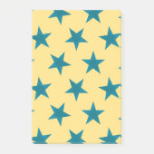 Muster der goldenen Sterne 18 Post-it Klebezettel (Vorderseite)