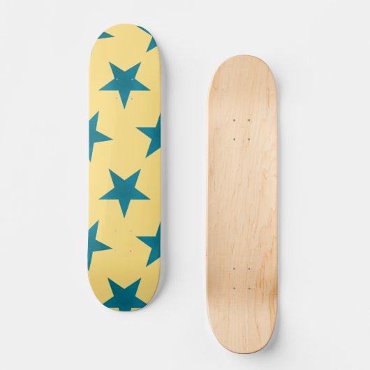 Muster der goldenen Sterne 18 Skateboard (Vorderseite)