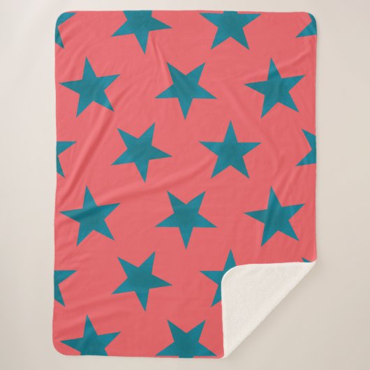 Muster der goldenen Sterne 19 Sherpadecke (Vorderseite)