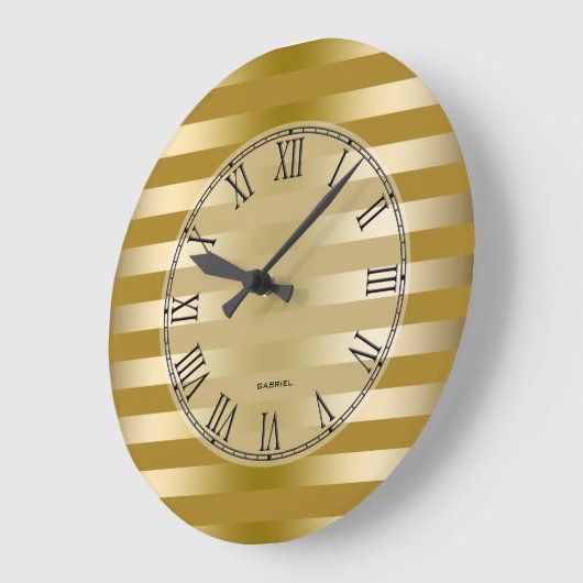 Muster der goldenen Tonstreifen Große Wanduhr (Winkel)