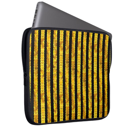 Muster der Goldsequenzierung Laptopschutzhülle (Vorne Rechts)