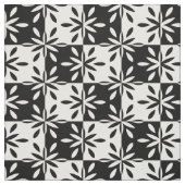 Muster der grafischen Blume Schwarz/Weiß Stoff (Muster)