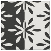 Muster der grafischen Blume Schwarz/Weiß Stoff (Nahaufnahme)