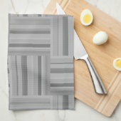 Muster der grauen Streifen Geschirrtuch (Viertel Falte)