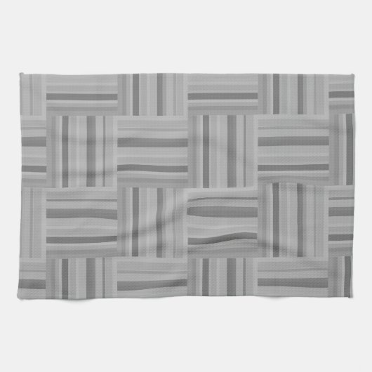 Muster der grauen Streifen Geschirrtuch (Horizontal)
