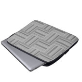 Muster der grauen Streifen Laptopschutzhülle (Vorne Knopf)