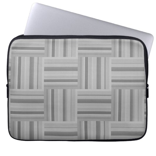 Muster der grauen Streifen Laptopschutzhülle (Vorderseite)