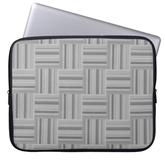Muster der grauen Streifen Laptopschutzhülle (Vorderseite)