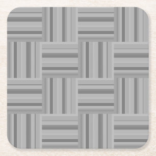 Muster der grauen Streifen Rechteckiger Pappuntersetzer