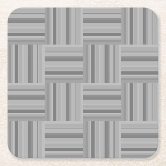 Muster der grauen Streifen Rechteckiger Pappuntersetzer (Vorderseite)