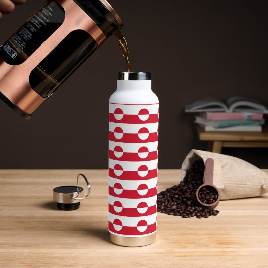 Muster der grönländischen Flagge Trinkflasche (Kaffee)