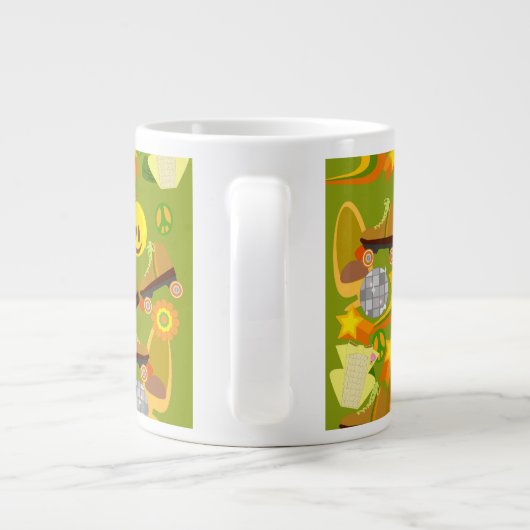 Muster der Groovy 70er Jumbo-Tasse (Rückseite)