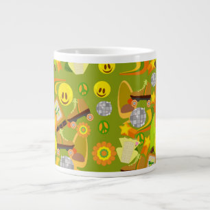Muster der Groovy 70er Jumbo-Tasse