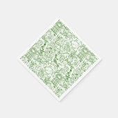 Muster der grünen Biologie Serviette (Ecke)