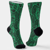 Muster der grünen Blätter Socken (Gewinkelt)