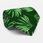 Muster der grünen Blattpalme Blätter Krawatte (Gerollt)