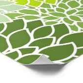 Muster der grünen Blume Poster (Ecke)