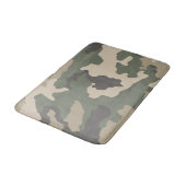 Muster der grünen Camouflage Badematte (Schrägansicht)