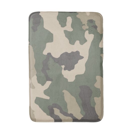 Muster der grünen Camouflage Badematte (Vorderseite Vertikal)