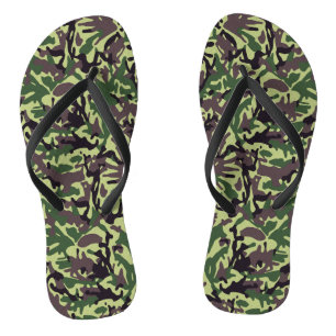 Muster der grünen Camouflage Badesandalen