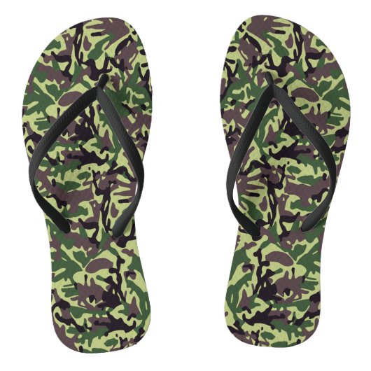 Muster der grünen Camouflage Badesandalen (Fußbett)