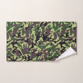 Muster der grünen Camouflage Badhandtuch Set (Handtuch)