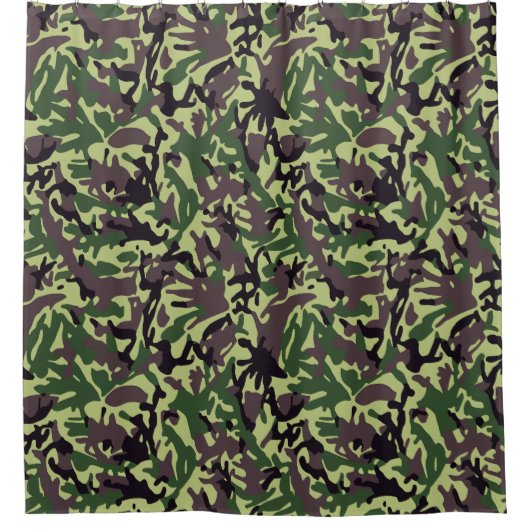 Muster der grünen Camouflage Duschvorhang (Vorderseite)