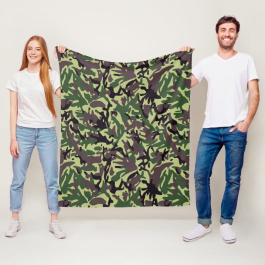 Muster der grünen Camouflage Fleecedecke (Beispiel)