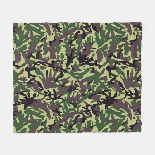 Muster der grünen Camouflage Fleecedecke (Vorderseite (Horizontal))