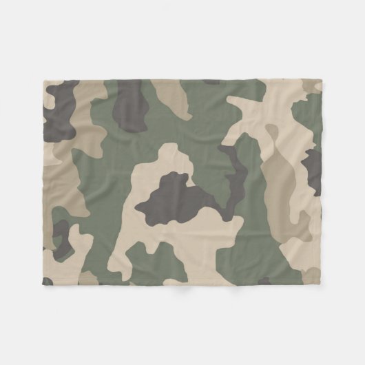 Muster der grünen Camouflage Fleecedecke (Vorderseite (Horizontal))