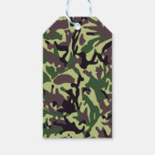 Muster der grünen Camouflage Geschenkanhänger (Vorderseite)