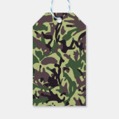 Muster der grünen Camouflage Geschenkanhänger (Rückseite)