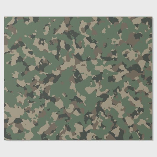 Muster der grünen Camouflage Geschenkpapier (Flach)