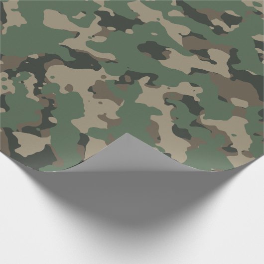 Muster der grünen Camouflage Geschenkpapier (Ecke)
