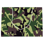 Muster der grünen Camouflage Große Geschenktüte (Vorderseite)
