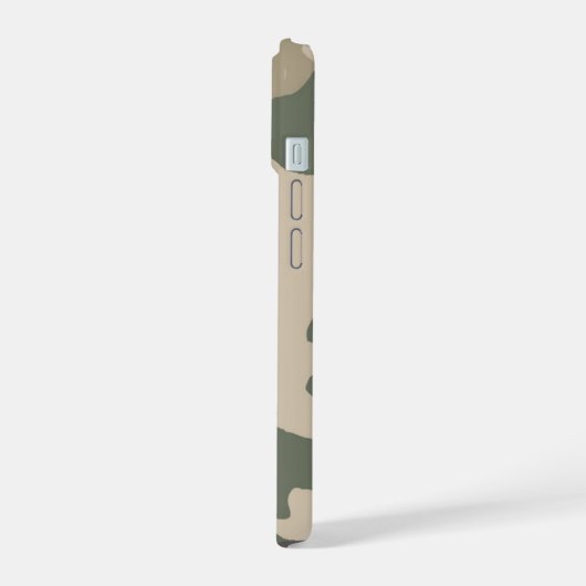 Muster der grünen Camouflage iPhone 15 Hülle (Linke Seite)