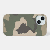 Muster der grünen Camouflage iPhone 15 Hülle (Rückseite (Horizontal))