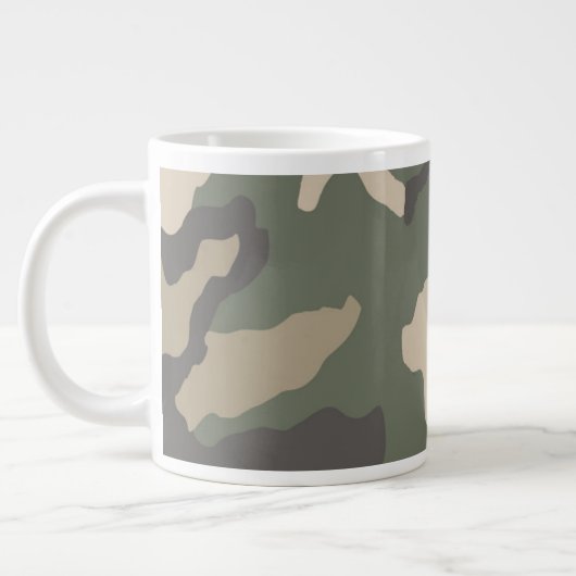 Muster der grünen Camouflage Jumbo-Tasse (Links)
